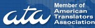 Certified translations by ATA, American Translators Association