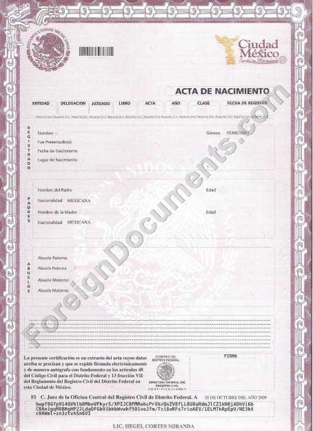 Certified spanish translation