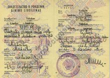 Click here for lager image. English Russian Birth certificate translation.