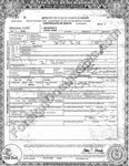 Death certificate translated English to Russian, issued in New York USA